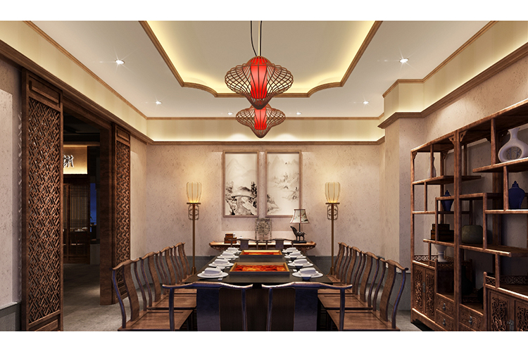 甘肅一品火鍋店餐飲空間設計02