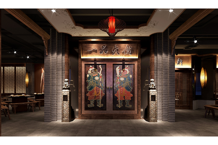 甘肅一品火鍋店餐飲空間設計04