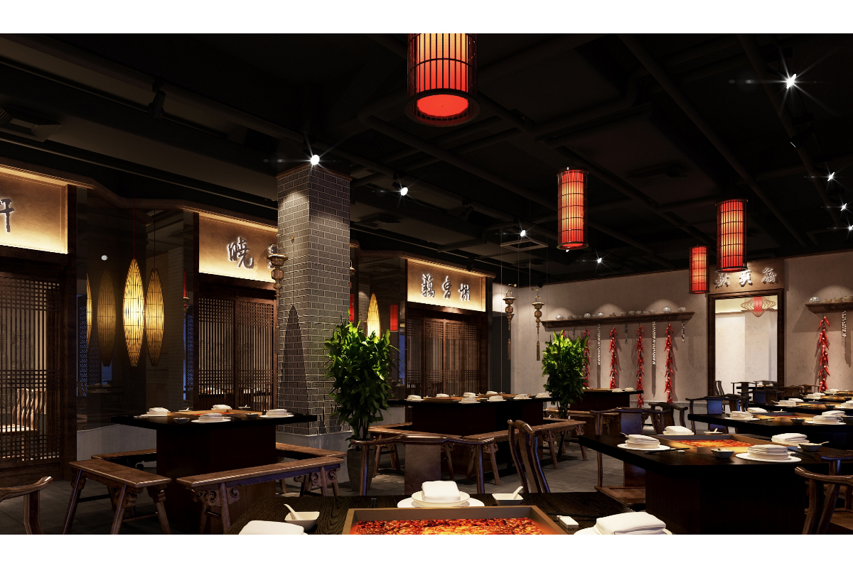 甘肅一品火鍋店餐飲空間設計05
